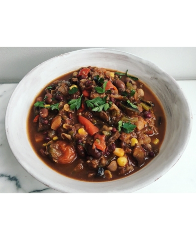 Three Bean Chilli with Raw Cacao